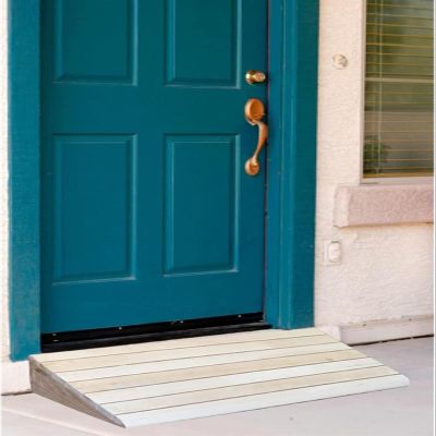 Threshold Ramp, Threshold Ramps for Doorways, Solid Wood Doorways Ramp for Seniors/Toddlers, Non Slip Mobility Entry Ramp for Wheelchair/Bike/Scooter(60x50x20cm/23.6x19.7x8in)
