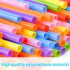 100 Pcs Colorful Flexible Plastic Straws,12.9 Inch Extra Long Disposable Bendable Straws view 4