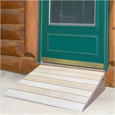 Threshold Ramp, Solid Wood 5/6/7/8/10 inch High Rise Threshold Ramp for Doorways, Wheelchairs Walkers Car Motorcycle Entry Ramp, Heavy Duty Mobility Non-Slip Curb Ramp(80x50x20cm/31.5x19.7x8in)