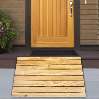 Threshold Ramp, Doorway Ramps Wood, Power Wheelchairs/Mobility Scooter/Mower Wooden Thresholds Ramp, Sturdy Stairs Slope with Non Slip Surface, Extra Long(100x33x10cm (39.4x13x4in))