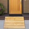 Threshold Ramp, Doorway Ramps Wood, Power Wheelchairs/Mobility Scooter/Mower Wooden Thresholds Ramp, Sturdy Stairs Slope with Non Slip Surface, Extra Long(100x33x10cm (39.4x13x4in)) view 1