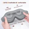 EVA BELLE Sleep Mask, Light Blocking Eye Sleeping Mask for Women Men, Adjustable 3D Memory Foam, Adjustable view 2