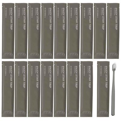 20Pcs Individually Wrapped Disposable Toothbrushes with Toothpaste,Ensure Clean and Hygienic,Travel Toothbrushes, Hotel Toothbrush Kit, Guest's Toothbrushes for Home Hotel Travel (Grey, one size)
