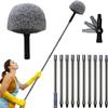 20 Ft+ High Reach Grey Cobweb Duster with 3-14 ft Extension Pole, Webster Cobweb Duster for High Ceilings Corners, Spider Web Brush for Outdoor & Indoor Web Cleaning Tool with Universal Joint view 1