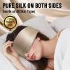 ATreebay 100% Mulberry Silk Sleep Mask, Large Eye Cover for Sleeping, Comfortable and Pressure-Free Sleeping Masks for Women Men, Completely Blackout (Taupe) view 2