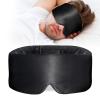 ATreebay 100% Mulberry Silk Sleep Mask, Large Eye Cover for Sleeping, Comfortable and Pressure-Free Sleeping Masks for Women Men, Completely Blackout (Black) view 1