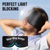 ATreebay 100% Mulberry Silk Sleep Mask, Large Eye Cover for Sleeping, Comfortable and Pressure-Free Sleeping Masks for Women Men, Completely Blackout (Black) view 4