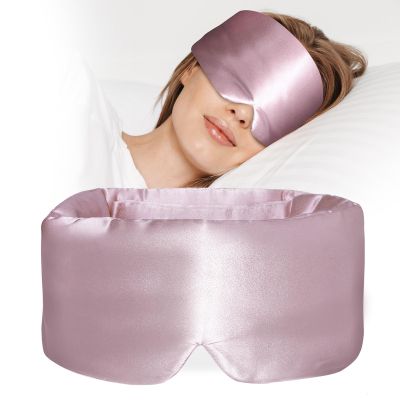 ATreebay 100% Mulberry Silk Sleep Mask, Large Eye Cover for Sleeping, Comfortable and Pressure-Free Sleeping Masks for Women Men, Completely Blackout (Light Plum)
