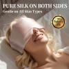 ATreebay 100% Mulberry Silk Sleep Mask, Large Eye Cover for Sleeping, Comfortable and Pressure-Free Sleeping Masks for Women Men, Completely Blackout (Light Plum) view 2