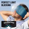 ATreebay 100% Mulberry Silk Sleep Mask, Large Eye Cover for Sleeping, Comfortable and Pressure-Free Sleeping Masks for Women Men, Completely Blackout (Peacock Blue) view 4