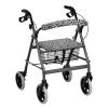 Rnyleeg Seat Cover for Rollator Walker Gray Leopard Animal Cheetch Print Adjustable Rollator Accessories for Seniors with Seat Cover Gift view 1