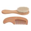 Wood Baby Brush and Comb Set with Soft Wool for Newborn Infant Toddler Kids view 1