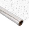 100 ftx34 in Extra Wide Clear Cellophane Wrap Roll, 2.5 Mil Thick Crystal Clear with Irregular White Dot Transparent Thicker Cellophane Roll for Gifts, Food, Party Decorations, Baskets, Flowers view 1