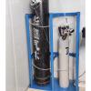 CHZDPP Gas Cylinder Organizer Shelf, Double Cylinders Fixed Rack for Storage 40 L/10.6 Gal Argon Oxygen Acetylene, Fire Extinguisher Fixing Bracket for Laboratory Factory(Blue,9.4inch/24cm) view 1