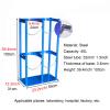 CHZDPP Gas Cylinder Organizer Shelf, Double Cylinders Fixed Rack for Storage 40 L/10.6 Gal Argon Oxygen Acetylene, Fire Extinguisher Fixing Bracket for Laboratory Factory(Blue,9.4inch/24cm) view 2