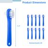 OMISTAR 50 PCS Denture Brushes Dual-Sided Bristle Individually Firm Hard Bristle Toothbrush Denture Cleaner Brush for Retainers False Teeth Braces view 2