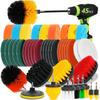 ANHONGCAR 45-Piece Drill Brush Attachments Set,All Purpose Power Cleaning Brush Set with Brush, Scrub Pads, Sponge, Extend Long Attachment for your Kitchen, Bathroom, Garage, Patio, Tiles, Corners,Car view 1