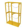 CHZDPP Gas Cylinder Organizer Shelf, Double Cylinders Fixed Rack for Storage 40 L/10.6 Gal Argon Oxygen Acetylene, Fire Extinguisher Fixing Bracket for Laboratory Factory(Yellow,11.4inch/29cm) view 1