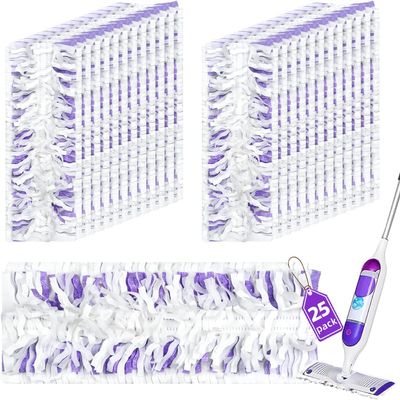 25 Pack Power Mop Pad Refills for Swiffer Power Mop Pads, Powermop Pads for Multi-Surface Floor Cleaning, Unscented