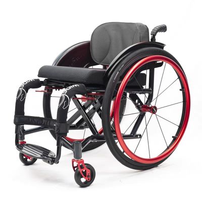 Sunyongfly Sport Wheelchair Aluminum Wheelchair Folding Lightweight Wheelchair Adult All Terrain Wheelchair Suitable for Adults, Disabled, Elderly(Seat Width 40cm,Black)