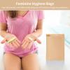 300 Pcs Feminine Hygiene Disposal Bags - 7 X 11 Inch Sanitary Napkin Disposal Bags, Tampon Bags Disposal for Bathroom, Waxed Kraft Hygiene Liner Bags, Business Restroom Personal Dispensers Bags view 3