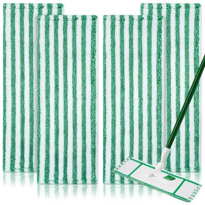 4 Pack Mop Pads Compatible with Libman Wet & Dry Microfiber Mop, Reusable Easy to Replace Microfiber Cloth Mop Head Pads, Washable Mop Replacement Head for Multi-Surface Floor Cleaning 18.5 * 6.7inch