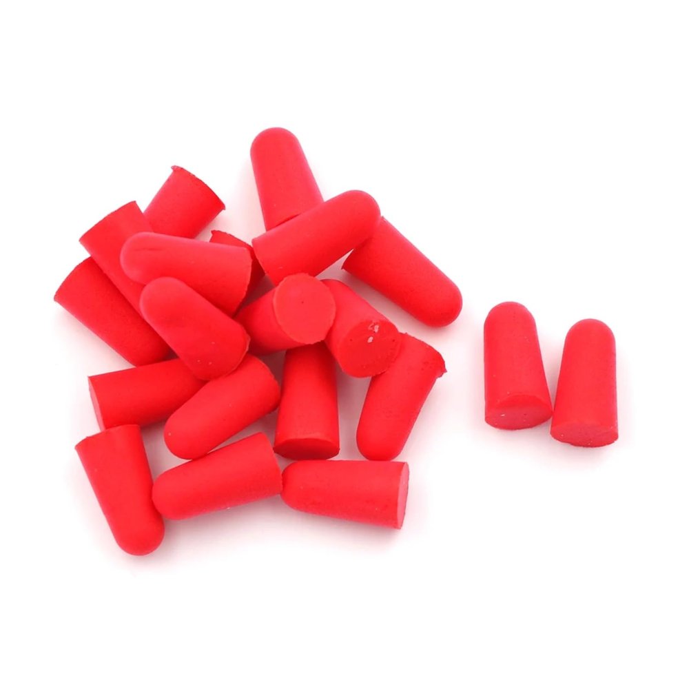 BMXWL 20pcs PU Foam Ear Plugs Anti Noise Snore Earplugs Comfortable for Study Sleep(Red)