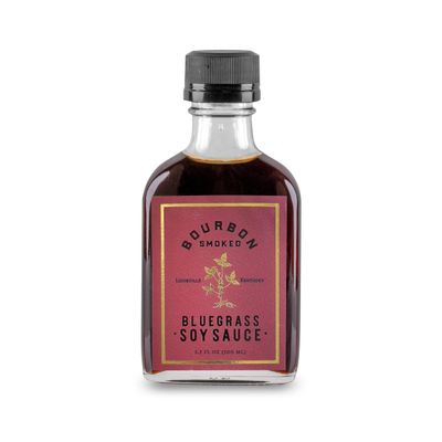 Bourbon Barrel Foods Bourbon Smoked Bluegrass Soy Sauce, 100 ml (3.38 fl oz) - Rich, Complex, Natural Smoked Flavor and Aroma