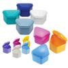AmeriCan Goods 6/Pcs Denture Bath Box Storage Case 3" Random Color Plastic Denture Holder Container Travel Denture Cup view 3