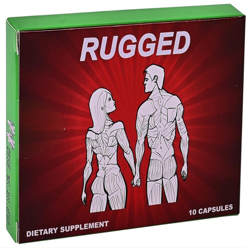 GLADTON Rugged Male Supplement for Men. Fast Acting Sports Nutrition Supplement with 10 Potent Ingredients - Tongkat Ali + 9 More, for Improved Energy, Stamina, Endurance & Performance. 10 Capsules