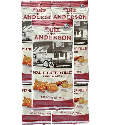 HK Anderson Peanut Butter Filled Pretzel Nuggets - 2.5 oz - Bulk - (Pack of 5) Packaged and Distributed by Casi Home
