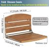 17.5" Folding Shower Seat Wall Mounted,Foldable Shower Bench,Fold Down Shower Seat,Folding Shower Seat Bench,Wall Mount Shower Seat Bench Chair (Teak) view 2