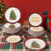 castletassel 160 PCS Christmas Paper Plates, Red Buffalo Plaid Christmas Disposable Plates Merry Christmas Dinner Dessert Plates Dinnerware Set Party Supplies Table Decorations view 2