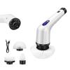 Electric Spin Scrubber, Cordless Shower Cleaning Brush with 3 Replaceable Brush Heads, Handheld Cleaning Brush for Tub Shower Tile Floor Bathroom Glass Car view 1
