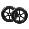 12 Inch Rear Wheel Replacement for Wheelchairs 1 Pair, 12 1/2  2 1/4 Solid PU Tires, ABS Plastic Wheel Hub with Metal Bearings(Black) view 1