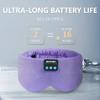 Sleep Mask Bluetooth 5.4 Headphones Soft Wireless Headband Eye Mask Blackout with Microphone (Lilac) view 2