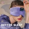 Sleep Mask Bluetooth 5.4 Headphones Soft Wireless Headband Eye Mask Blackout with Microphone (Lilac) view 4
