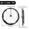 1 Pair 24 Inch Solid Rear Wheel Replacement for Manual Wheelchairs, 24  1 1/4 - TY Polyurethane Wheels Wheelchair Wheels Assembly view 3