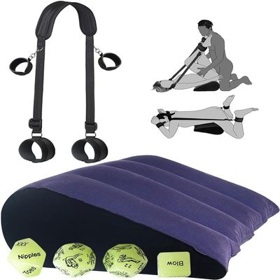 2024 Upgraded Portable Wedge Pillow Inflatable Cushion Sex Furniture for Couples Bedrrom Frequent Flyer Adult Wedge Pillow Cushion Hanging Pillow Sling Heavy Duty Stuff Sweater Yoga PHY8