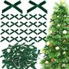 100 Pcs Green Mini Velvet Bows 3 X 2 Inches Small Christmas Bows for Christmas Tree Wreath Garland Home Wedding Decoration view 1
