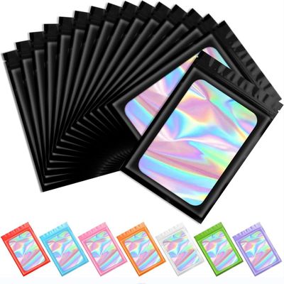 100pcs Mylar Bags, 3.5g Bags, 1 Special Cartoon Pattern, 5 x 4 Inch Resealable Candy Bags, Gummies Bags, Storage Baggies
