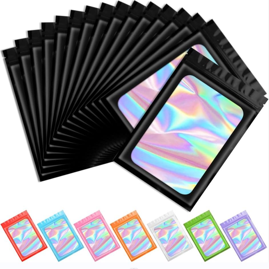 100pcs Mylar Bags, 3.5g Bags, 1 Special Cartoon Pattern, 5 x 4 Inch Resealable Candy Bags, Gummies Bags, Storage Baggies
