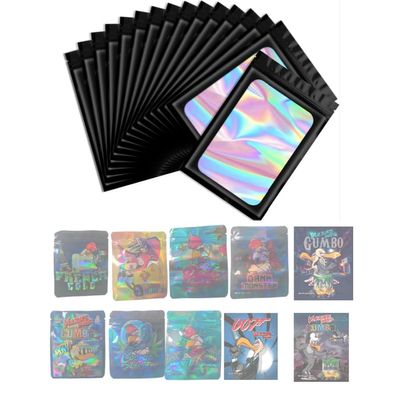100pcs Mylar Bags, Candy Bags, 1 Special Cartoon Pattern, 5 x 4 Inch Resealable Candy Bags, Gummies Bags, Storage Baggies