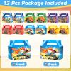 12Pcs Race Car Party Treat Boxes Hot Car Gift Box Birthday Supplies Wheels Wild Goodie Gift Boxes Race Cars Favor Box for Kid Boy Wheels Cars Birthday Baby Shower Game Party Decoration view 2