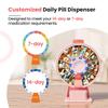 Odaro Large Pill Dispenser, Weekly Pill Organizer 7 Day Am Pm / 14 Day Pill Box, Daily Medicine Pill Organizer with Wall-Mounted or Standing Use for Vitamin, Supplement, Medicine - Pink view 3