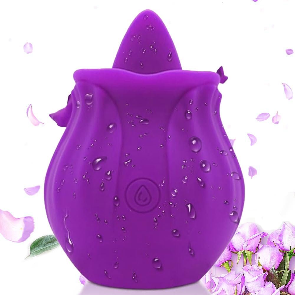 2024 Upgraded Shape Roses 10 Modes Toy Function Handheld Tool Travel Easy Cleaning Birthday Party Gift Purple SZ156