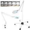 10X Magnifying Glass with Light and Stand, Super Bright 2,200 Lumens LED Magnifying Floor lamp with 5 Wheels Rolling Base, 5 Color Modes Stepless Dimming Lighted Magnifier for Esthetician Facial Salon view 1