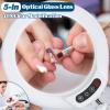 10X Magnifying Glass with Light and Stand, Super Bright 2,200 Lumens LED Magnifying Floor lamp with 5 Wheels Rolling Base, 5 Color Modes Stepless Dimming Lighted Magnifier for Esthetician Facial Salon view 2