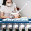 10X Magnifying Glass with Light and Stand, Super Bright 2,200 Lumens LED Magnifying Floor lamp with 5 Wheels Rolling Base, 5 Color Modes Stepless Dimming Lighted Magnifier for Esthetician Facial Salon view 4
