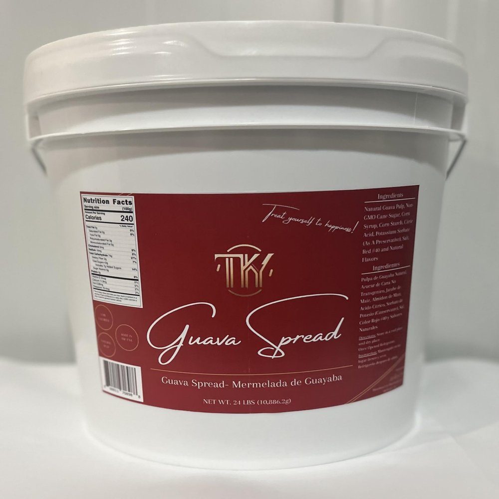 Guava Spread, Guava Paste, Guava Filling 24lbs -Tropical Exotic Natural Guava Pulp- Perfect for Pastelitos, Baking, Cakes, Tequenos, and Bread- Latin Delicacies- Gluten Free- TKY